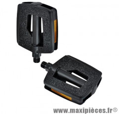 Pédale city/VTT résine noir anti derapente 9/16 (paire) - Matériel pour Vélo Atoo