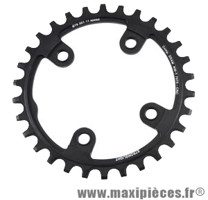 Plateau VTT mono diam 76 exter 30dts noir 4 branches alu 7075 (comp.1x11 xx1) - Pièces Vélo Stronglight