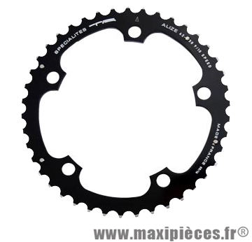 Plateau route diam 130 interm 42dts noir alize (comp.shimano) - Matériel pour Vélo Spécialités TA