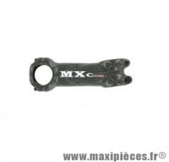 Potence MX 115mm recouverte carbone angle 5° diam. cintre 31,8mm pivot 11/8 noir-gris