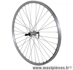 Roue VTC 700x35 arrière er10 alu double paroi moy alu argent blocage rl 7/6v. marque Vélox - Pièce Vélo