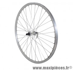 Roue VTC 700x35 avant er10 alu double paroi moy alu argent blocage marque Vélox - Pièce Vélo