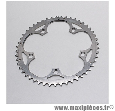Plateau 46 dents route d.130 extérieur argent alu 9/10v. marque Miche - Pièce Vélo