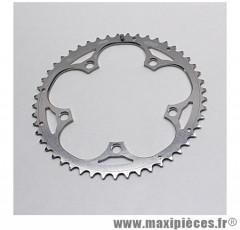 Plateau 46 dents route d.130 extérieur argent alu 9/10v. marque Miche - Pièce Vélo