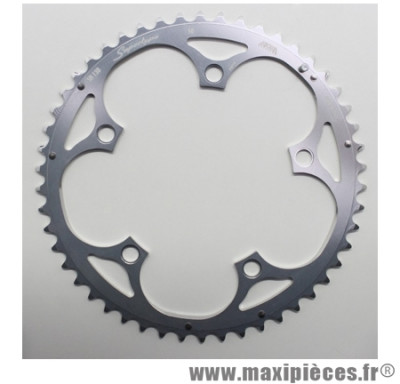 Plateau 50 dents route d.130 extérieur argent alu 9/10v. marque Miche - Pièce Vélo