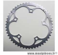 Plateau 50 dents route d.130 extérieur argent alu 9/10v. marque Miche - Pièce Vélo