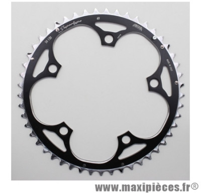 Plateau 49 dents route d.130 extérieur noir alu 9/10v. marque Miche - Pièce Vélo