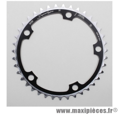 Plateau 39 dents route d.130 intérieur noir alu 9/10v. marque Miche - Pièce Vélo