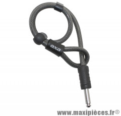 Antivol vélo cable a boucle pour fer a cheval defender diam 10mm l 1,15m marque Axa-Basta - Accessoire Vélo