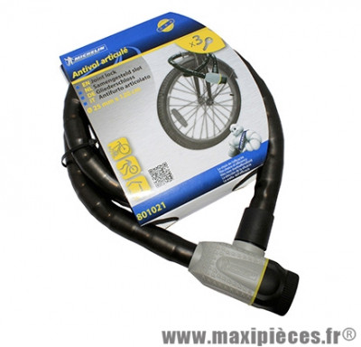 Antivol vélo articule a clé diamètre 25mm l 1,20m (livre avec 3 cles) marque Michelin - Pièce Vélo