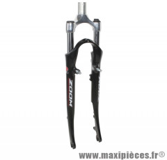 Fourche VTC 28 pouces alu ressort/élastomère noir deb 45mm pivot (240/70mm) filete 1 pouce 1/8-25,4 int marque Zoom - Matériel pour Cycle