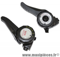 Manette VTT indexe a collier sur cintre 6v. (paire) - Accessoire Vélo Pas Cher