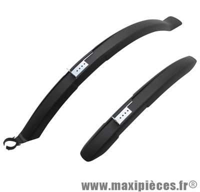 Garde boue VTT av+ar 26/27.5/28 pouces nevada noir pour v-brake (paire) marque Polisport - Pièce Vélo