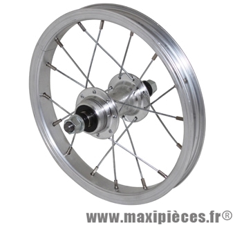 Roue city 12 pouces alu arrière moy alu axe plein rl 1v. - Accessoire Vélo Pas Cher