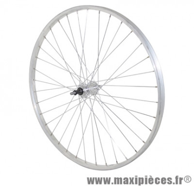 Roue city 650x35b alu arrière moy alu axe plein rl 7/6/5v (vendu sans écrou 10x100) marque Vélox - Pièce Vélo