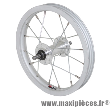 Roue city 12 pouces alu avant moy alu axe plein - Accessoire Vélo Pas Cher