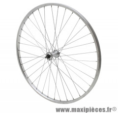 Roue city 650x30a (26x1 3/8) alu avant moy alu axe plein (vendu sans écrou 9x100) marque Vélox - Pièce Vélo