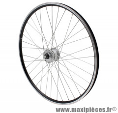 Roue VTC 700x35 avant er10 alu noir double paroi moy shimano dynamo dh2n 6 volt marque Vélox - Pièce Vélo