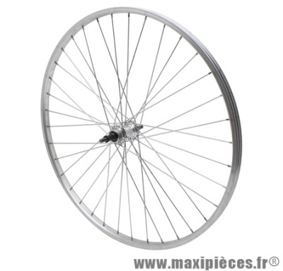 Roue VTC/city 700x28-35 arrière alu moy alu axe plein rl 7/6v (vendu sans écrou 10x100) marque Vélox - Pièce Vélo