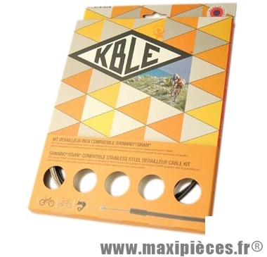 Kit de gaine dérailleur Kble Transfil compatible Shimano/Sram (gaine noire/cable inox)