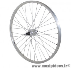 Roue VTT 24 pouces arrière alu moy alu axe plein rl 7/6v. (vendu sans écrou 10x100) marque Vélox - Pièce Vélo