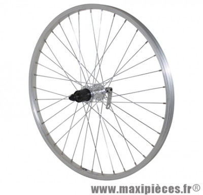 Roue VTT 24 pouces arrière alu moy alu blocage cassette 7 vitesses marque Vélox - Pièce Vélo