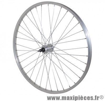 Roue VTT 26 pouces arrière alu moy alu axe plein rl 7/6v. (vendu sans écrou 10x100) marque Vélox - Pièce Vélo