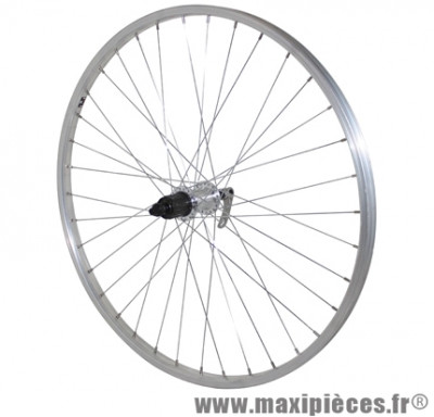 Roue VTT 26 pouces arrière alu moy blocage cassette 9/8 vitesses - Accessoire Vélo Pas Cher