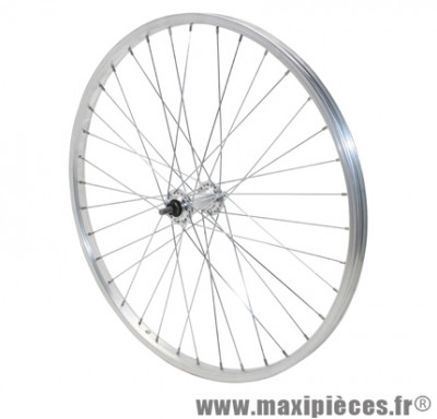 Roue VTT 24 pouces avant alu moy alu axe plein (vendu sans écrou 9x100) marque Vélox - Pièce Vélo