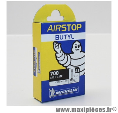 Chambre à air Michelin AirStop 700x18 à 23C valve Presta A1 52mm 100g