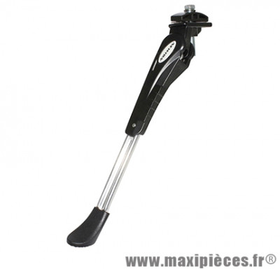 Béquille vélo latérale centrale 26-28 pouces renforce réglable alu noir/argent marque Newton - Pièce Vélo