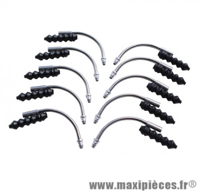 Coude v-brake 90deg avec soufflet (sachet de 10 pièces) - Accessoire Vélo Pas Cher