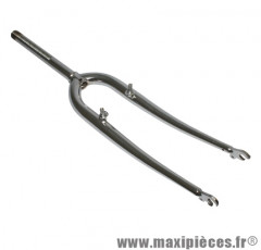 Fourche VTT 26 pouces acier chrome cintre avec tasseaux pivot filete 22,2mm - 1 pouce (230/140mm) - Accessoire Vélo Pas Cher