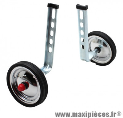 Stabilisateur vélo roue acier chrome 12-20 pouces (paire) marque Newton - Pièce Vélo