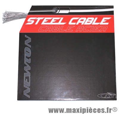 Cable de dérailleur inox renforce pour shimano et adaptable 1,2mm 2,10m (boite de 100) marque Newton - Pièce Vélo