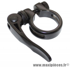 Collier serrage tige de selle rapide alu noir diamètre 31,8mm marque Newton - Pièce Vélo