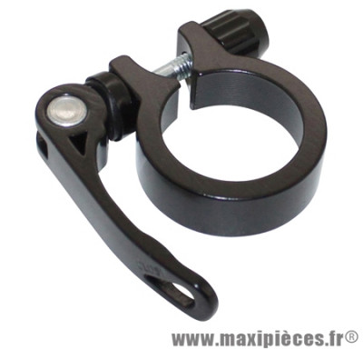 Collier serrage tige de selle rapide alu noir diamètre 34,9mm marque Newton - Pièce Vélo