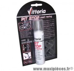 Bombe anti-crevaison pit stop route raccord direct + clips (75ml) marque Vittoria - Pièce Vélo
