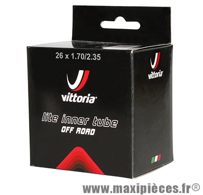Chambre à air de vélo et de dimensions 26x1.70-2.20 valve standard marque Vittoria - Pièce Vélo