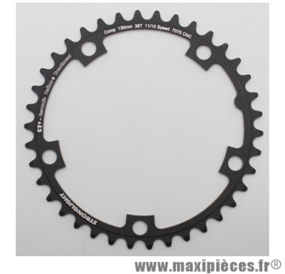 Plateau 38 dents route d.130 intérieur noir ct2 10/11v. marque Stronglight - Pièce Vélo