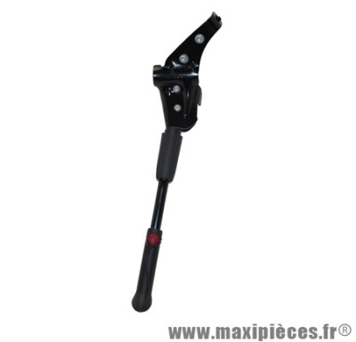 Béquille vélo latérale arrière 24-28 pouces réglable fixation base-hauban alu noir marque Newton - Pièce Vélo