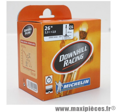 Chambre à air Michelin Downhill Racing 26x2,2 à 2,8 valve Presta C6 40mm 392g