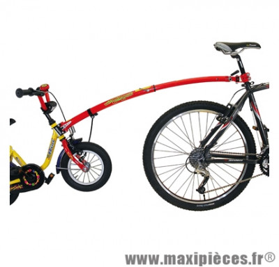 Barre de remorquage Trail Gator pour vélo enfant de 12 à 20 pouces de couleur rouge