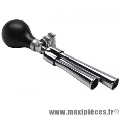 Sonnette a trompe chrome 2 sons - Accessoire Vélo Pas Cher