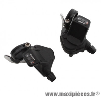 Manette route pour cintre plat 9v. push-pull compatible shimano double/triple - Accessoire Vélo Pas Cher