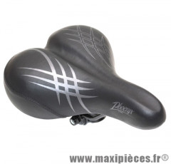 Selle city strace phoenix unisex noir 259x185mm avec chariot rail acier noir marque DDK - Accessoire Vélo