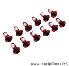 Vis de fixation disque de frein diamètre 4x10mm torx t25 rouge (12 pièces) - Accessoire Vélo Pas Cher