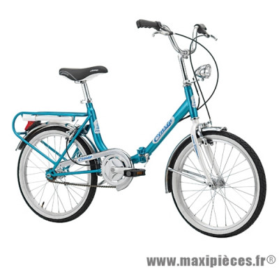 Vélo pliant 20 firenze acier monovitesse bleu (taille 38) marque Cinzia - Vélo - Autres vélos complet