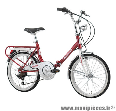 Vélo pliant 20 firenze acier 6v rouge (taille 31) (shimano rs-35+ty-21) marque Cinzia - Vélo - Autres vélos complet