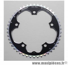 Plateau 46 dents route d.130 extérieur noir alu 7075 9/10v. marque Stronglight - Pièce Vélo